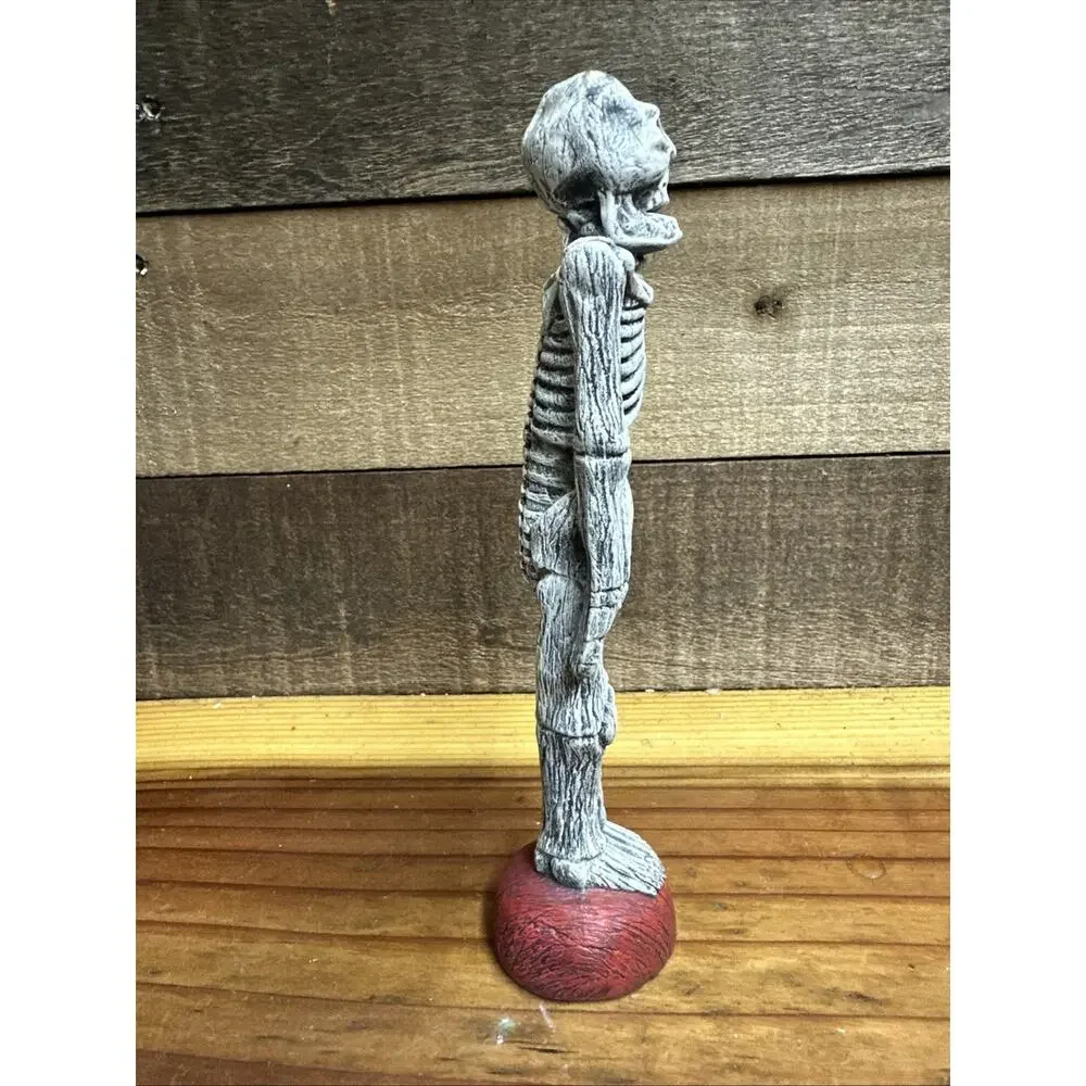 Hand Painted Halloween Skinny Skeleton Shelf Sitter Pencil Figure Spooky Decor